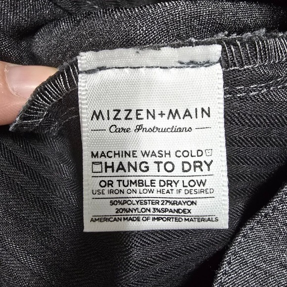 Mizzen Main Pants Mens 32x33 Gray Slim Straight Performance Stretch Office - Picture 5 of 12